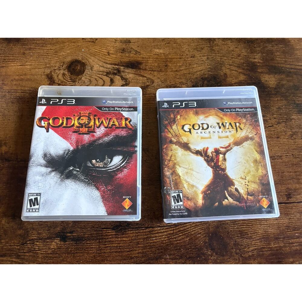 GOD OF WAR PS3 LOT Ascension + God of War III | 2 GAMES | Kratos Saga CIB